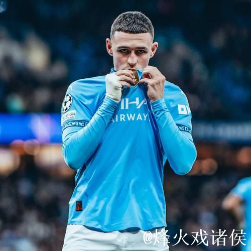 福登第12次代表曼城英超远射破门,并列队史第四 福登第12次代表曼城英超远射破门,并列队史第四